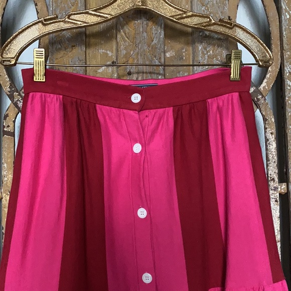 MDS STRIPES KNIT CLAIRE TIE TANK KNIT TIERED SKIRT MARK D SIKES SIZE 1 #56 DRESS - Picture 6 of 10